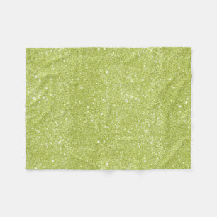 Sparkles för limefruktgröntglitter fleecefilt