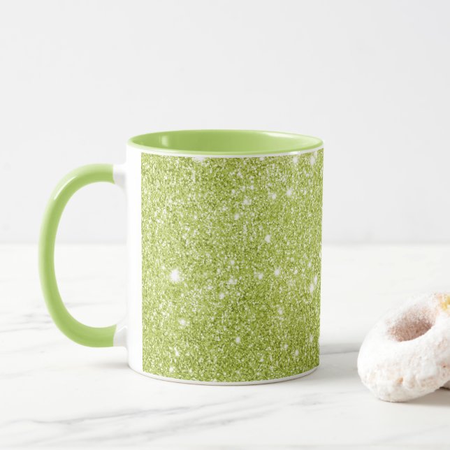 Sparkles för limefruktgröntglitter mugg (Med munk)