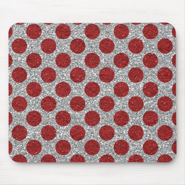 Sparkles- & glitterpolka dotsmönster Mousepad Musmatta (Framsidan)