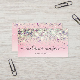 Sparkles Holografisk Lila Glitter Makeup Artist Visitkort