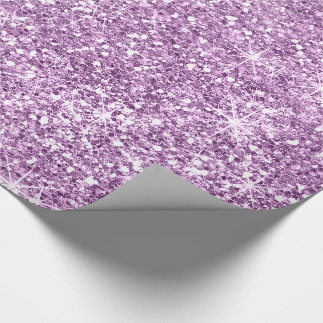 Sparkles - lilor 1 Fauxglitter Presentpapper (Hörn)