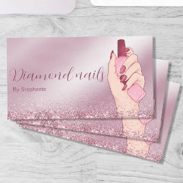 Sparkles Rosa Glitter Nail Artist ManiboyBeauty Visitkort