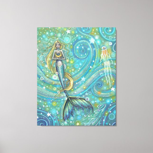 Sparkles Siren Fantasykonst av Molly Harrison Canvastryck (Framsida)