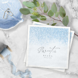 Sparkles Sweet sixteen Blue ID912 Pappersservett