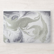 Sparkles vattenfärgsmarmor silver glitter