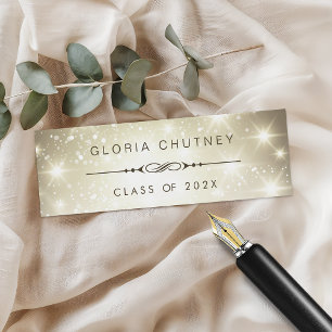 Sparkling Bokeh Personal Studenten Namn Card