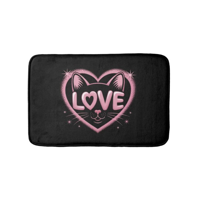 Sparkling Cat Love Badrumsmatta (Framsidan)
