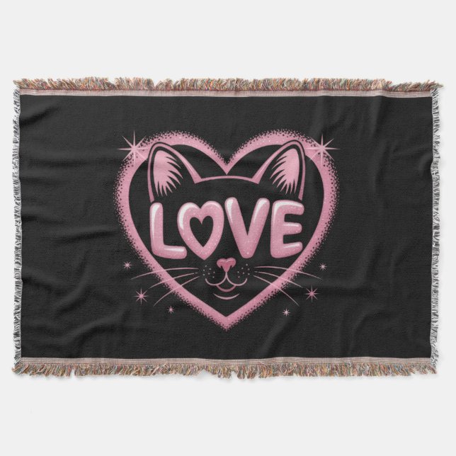 Sparkling Cat Love Filt (Framsidan)