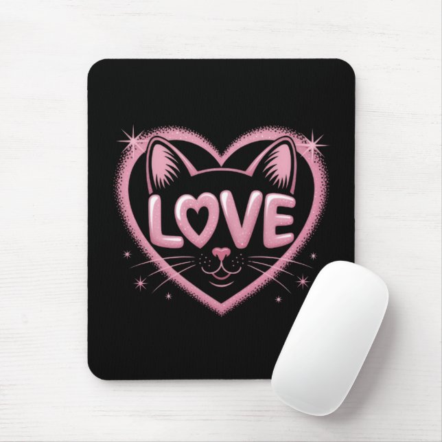 Sparkling Cat Love Musmatta (Med mus)