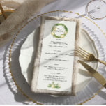 Sparkling Cheer | Winter Greenery Bröllop Menu Meny<br><div class="desc">Vackra menykort för att komplettera dina bord-inställningar vid bröllop eller nästa middag party. Lägg till anpassningsbarnas ordalydelse i den här designen genom att använda rutorna "Redigera den här designmallen" på objektets höger eller klicka på den blå "Anpassa den" om du vill ordna texten, ändra typsnitt och färg och även lägga...</div>