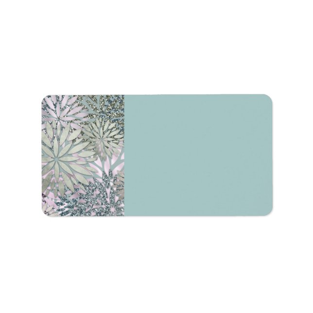 Sparkling Dahlia Flowers retur-adressetikett Adressetikett (Framsidan)