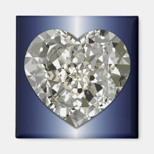 Sparkling diamanthjärtamagnet magnet