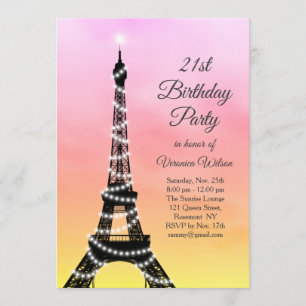 Sparkling Eiffel står hög 21st Inbjudningar