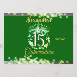 Sparkling Emerald Grönt Quinceañera Spanska Meny