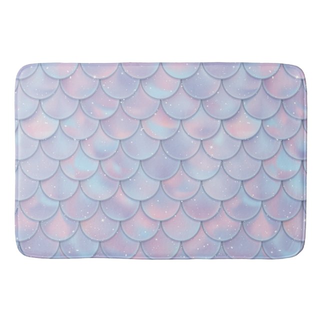 Sparkling fjäll för sjöjungfru badrumsmatta (Framsidan)