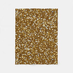 Sparkling guld- glitter fleecefilt