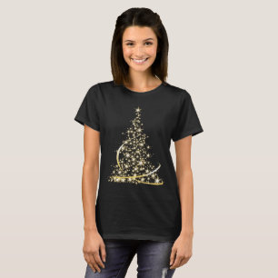 Sparkling guld- god julträd t shirt