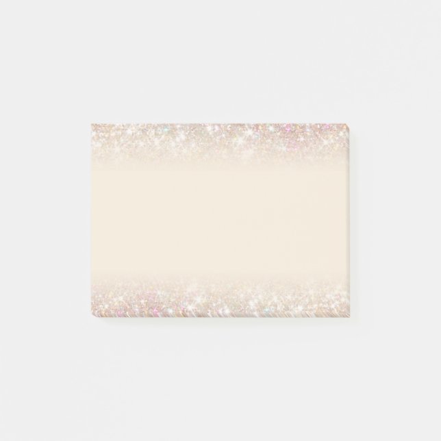 Sparkling guld- silver Ombre för elegant modern Post-it Block (Framsida)