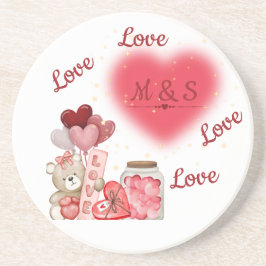 Sparkling Heart Love Coaster Underlägg
