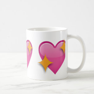 Sparkling hjärta Emoji Kaffemugg