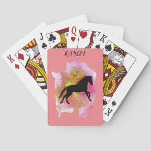 SPARKLING HORSE PLAYING CARDS PERSONLIG. CASINOKORT