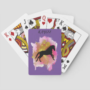 SPARKLING HORSE PLAYING CARDS PERSONLIG. CASINOKORT