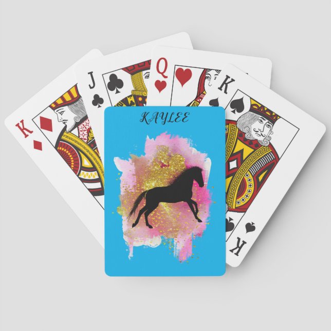 SPARKLING HORSE PLAYING CARDS PERSONLIG. CASINOKORT (Baksidan)