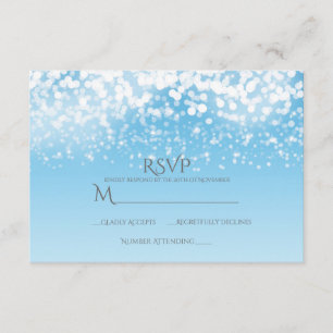 Sparkling Lights Romantisk Vinter Värld RSVP OSA Kort