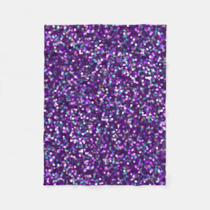 Sparkling lilaglitter fleecefilt