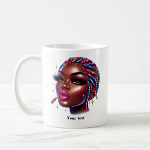 Sparkling Melanin Chic African American Urban Kaffemugg