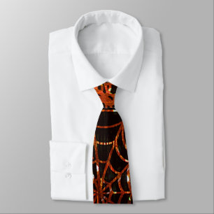 Sparkling orange spindelnätnackeTie Slips
