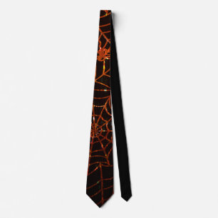 Sparkling orange spindelnätTie Slips