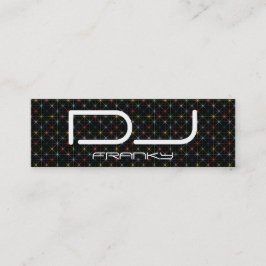 Sparkling pastellfärgade stjärnor för DJ Mini Visitkort