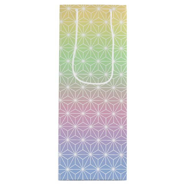 Sparkling Rainbow Asanoha Geometric Mönster (Framsidan)