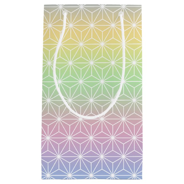 Sparkling Rainbow Asanoha Geometric Mönster (Framsidan)