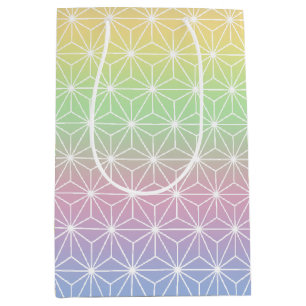 Sparkling Rainbow Asanoha Geometric Mönster