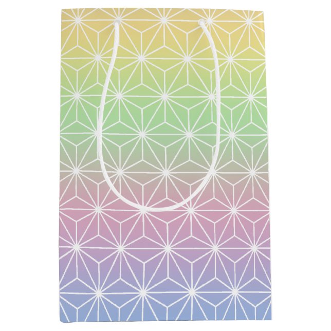 Sparkling Rainbow Asanoha Geometric Mönster (Framsidan)