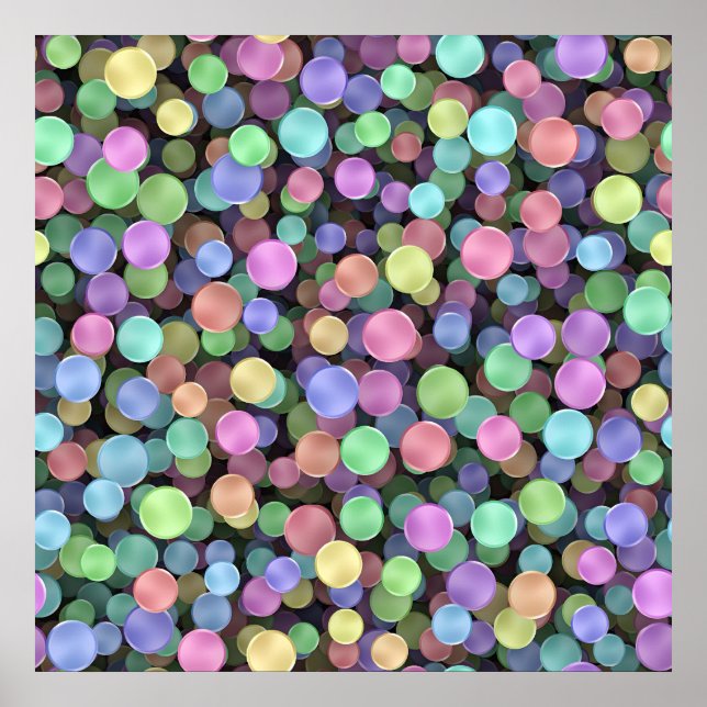 Sparkling Rainbow Polka dots Poster (Framsidan)