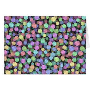 Sparkling regnbågepolka dots hälsningskort