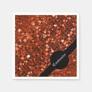 Sparkling röda mosaiska mönsterservetter pappersservett