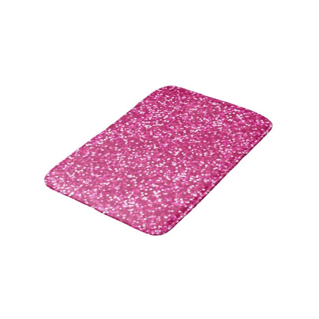 Sparkling rosaglitter badrumsmatta (Vinklad)