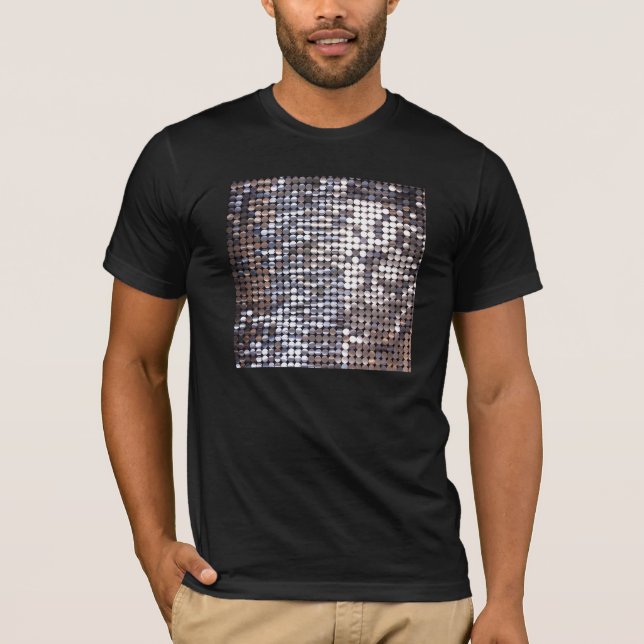 Sparkling SequinLook för silver Tee (Framsida)