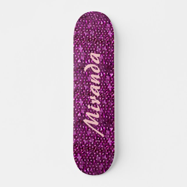 Sparkling sequins skateboard bräda 20 cm (Framsida)
