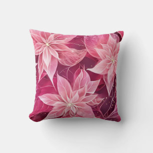 Sparkling Soft Rosa Poinsettia Kudde