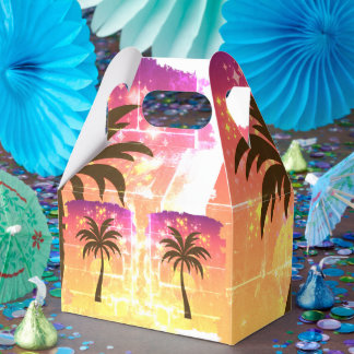 Sparkling Sunset Palm Tree | Tropical Paradise Sil Presentaskar