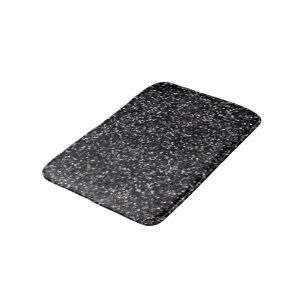 Sparkling svart glitter badrumsmatta