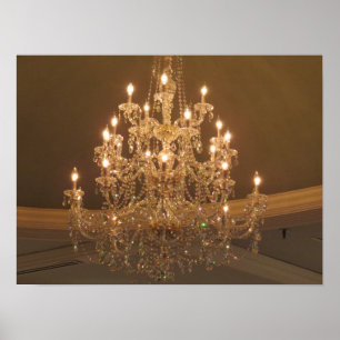 Sparkling vintagekristallkrona poster
