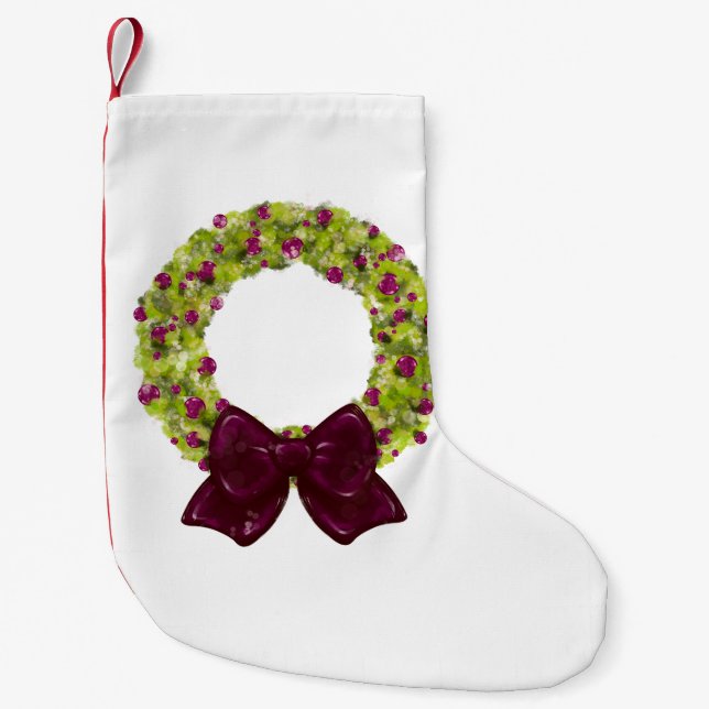 Sparkling Wreath - Multiple Color Options Liten Julstrumpa (Framsidan)