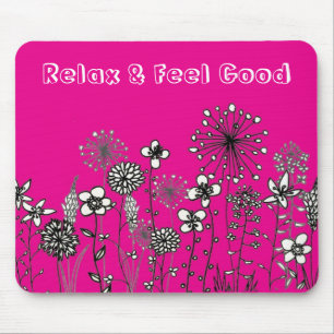 ::: Sparklingrosablomma::: Mousepad Musmatta