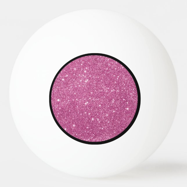 Sparklor i Shock rosa Glitter Pingisboll (Baksidan)